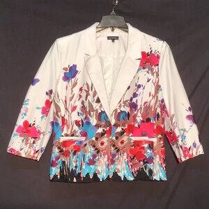 Notations floral print blazer size XL